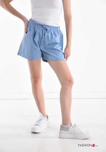  Cotton Shorts with bow Light -blue