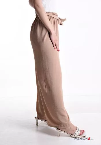  wide leg Trousers with elastic with sash