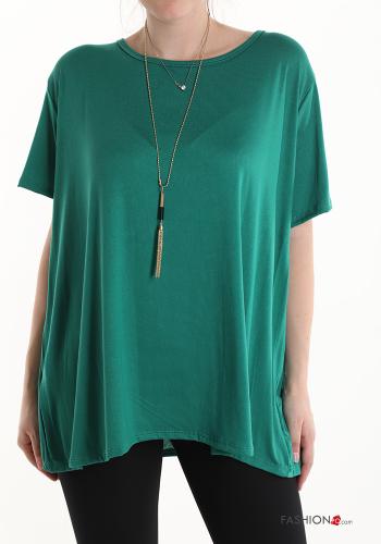  T-shirt with necklace Tea leaf