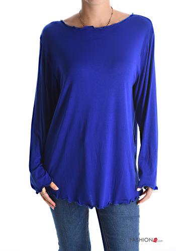  Casual Long sleeved top  Electric blue