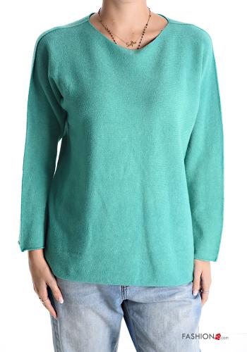  Sweater boat neckline Celadon