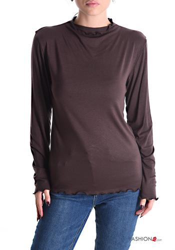  Casual Long sleeved top  Bistre