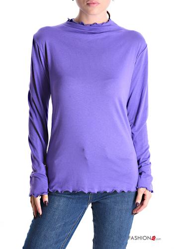  Casual Long sleeved top  Amethyst