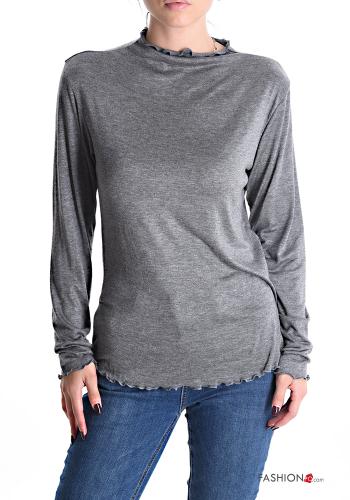  Casual Long sleeved top  Grey 40%