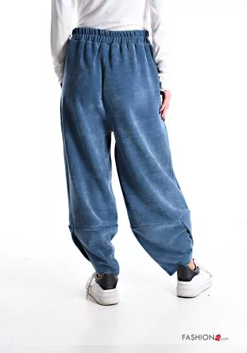  Pantalones deportivos de Terciopelo con bolsillos con elástico 