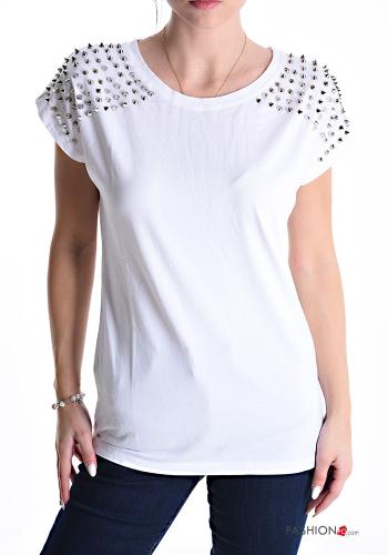  Cotton T-shirt with studs