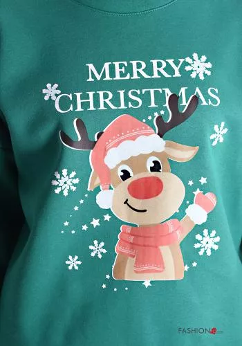  Weihnachts Sweatshirt aus Baumwolle 
