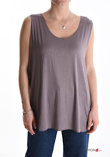  Casual Tank-Top  Dark chestnut