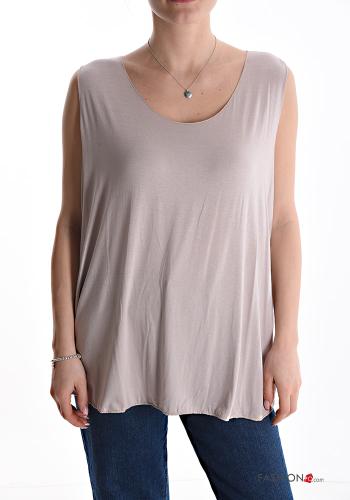  Casual Tank-Top  Beige