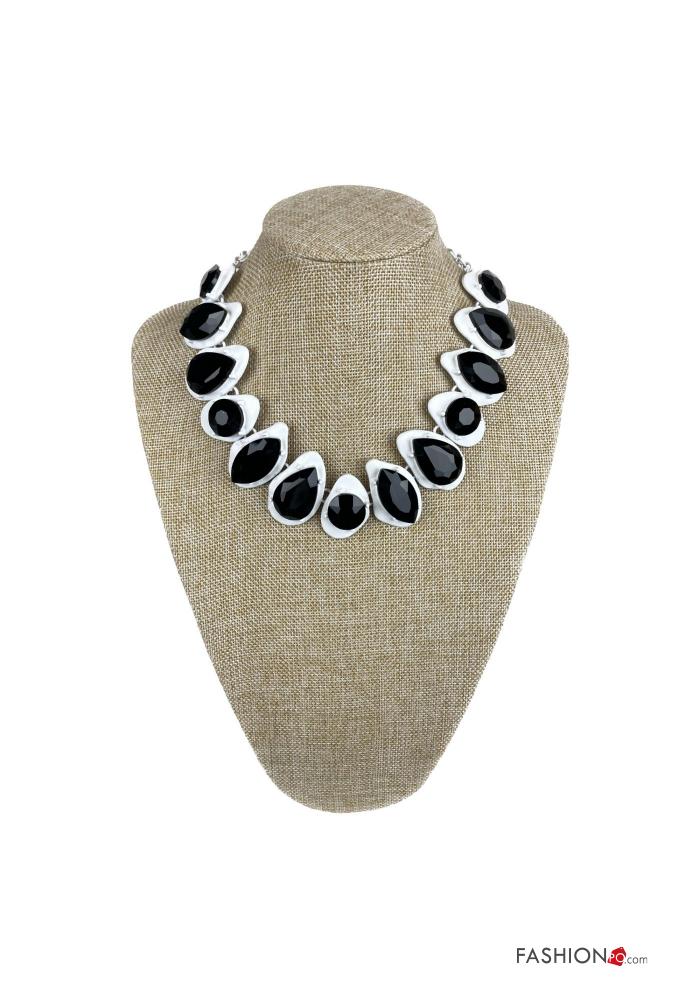 Collana Lunga EVER FAITH Con Cristalli – Scintillante, Senza Nichel – Per Cocktail, Feste, Cerimonie – Regalo
