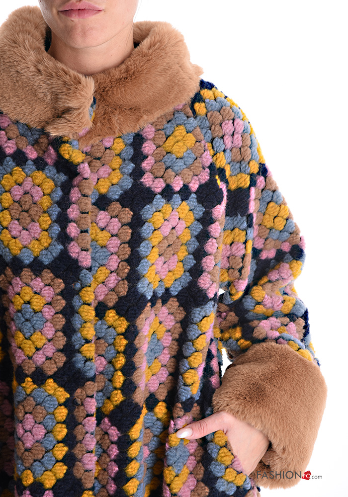 Cappotto in misto lana con collo in pelliccia sintetica | Michael Kors [IT