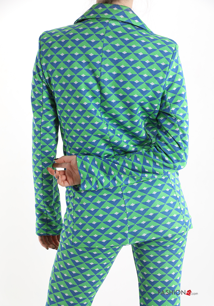 Geometric pattern Jacket with buttons | Coats & Jackets | P16220003239 | EN