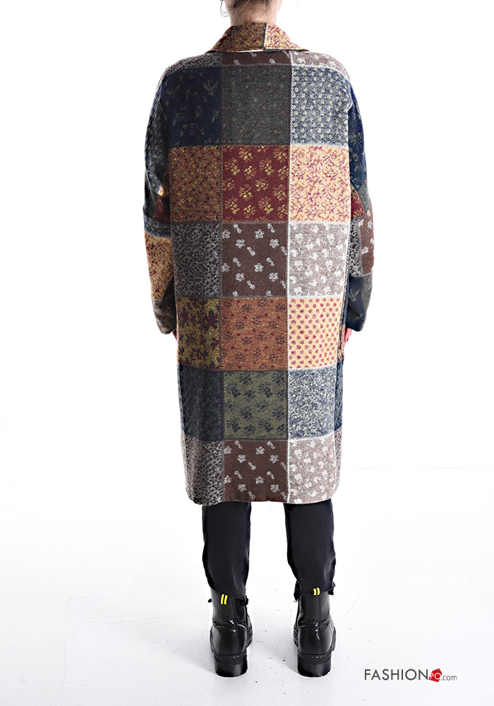 Generisch 2025 - Giacca Barn oversize da donna con chiusura a bottoni, giacca in tela con colletto a risvolto, moda autunnale 2024, cappotto da donna con stampa capospalla alla moda, Verde, L