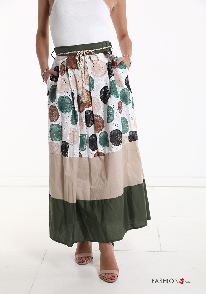 Gonna longuette da donna in tulle, linea A, a strati