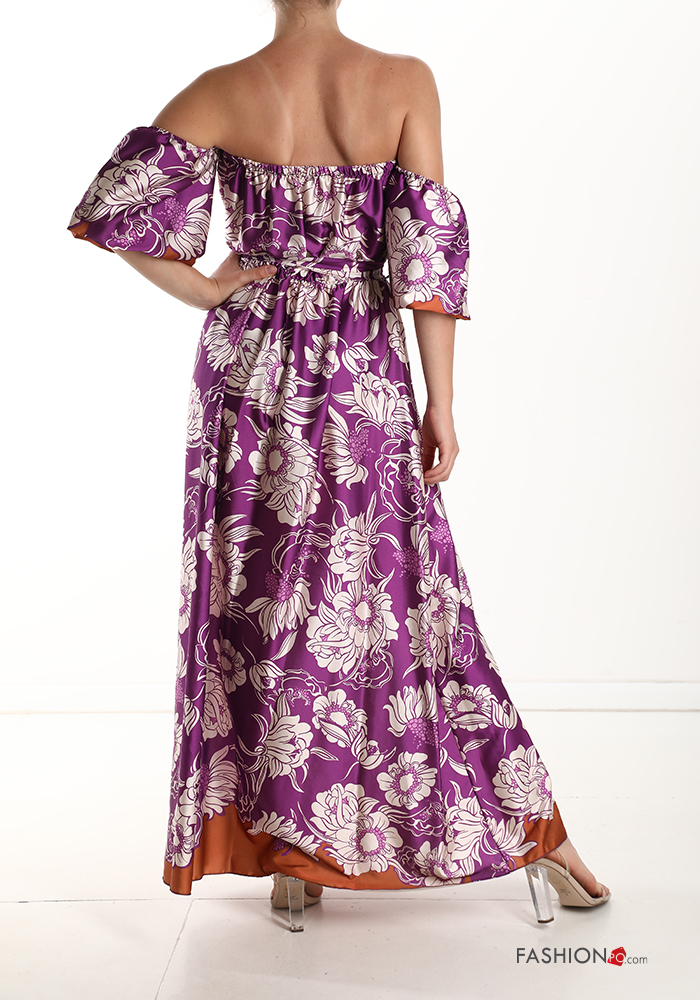 Abo Corto In Enver Satin Lucido, Nero Arancione Bianco | Intrend - Foto 10