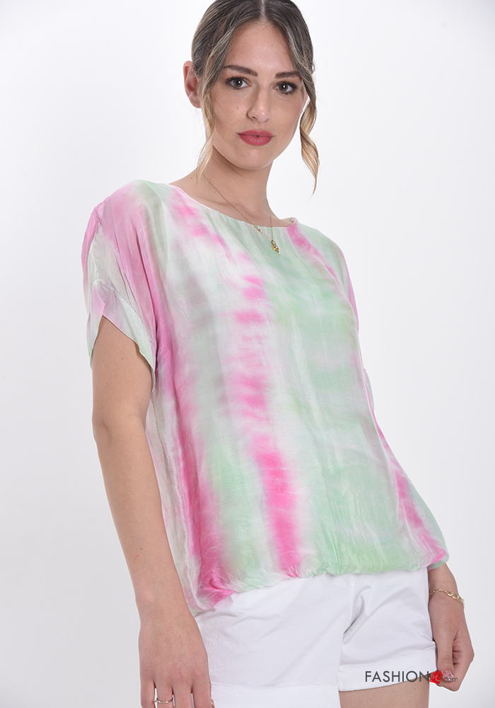 Blusa in Seta Fantasia colorata Camicie e Bluse P53210051058 IT