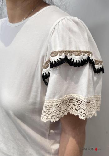 T-shirt in Cotone pizzo - ph 3