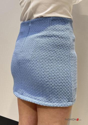 Cotton Mini skirt with zip with split - ph 3
