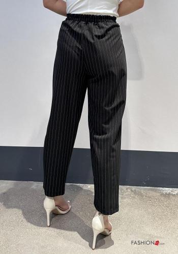 Pantalone Fantasia righe con tasche con elastico - ph 2