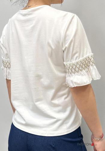 T-shirt in Cotone girocollo lurex maniche corte - ph 2