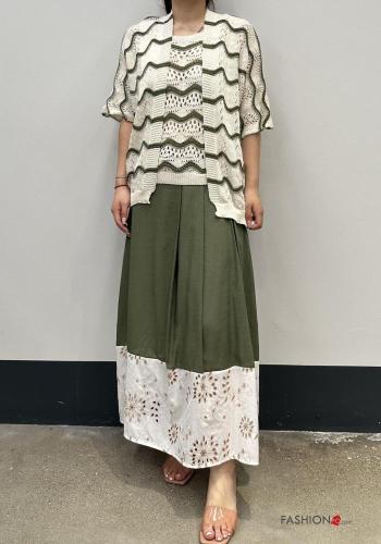 Embroidered knitted Cotton Cardigan 3/4 sleeve - ph 4