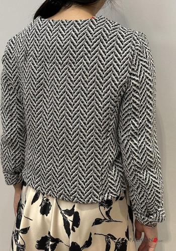 long sleeve crew neck Cotton Jacket with buttons - ph 2
