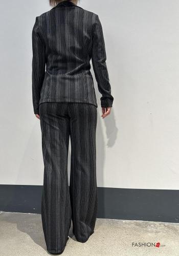 Streifenmuster Jacke mit Knöpfen - ph 2