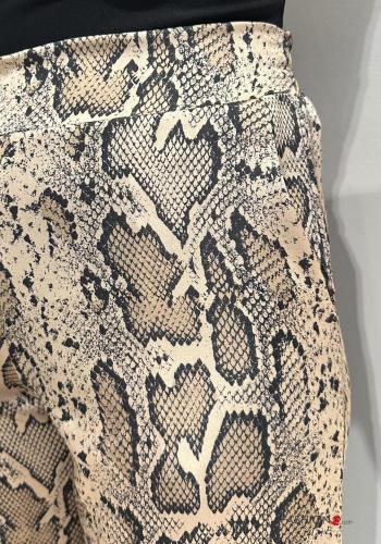 Animal print wide leg Trousers with elastic - ph 3