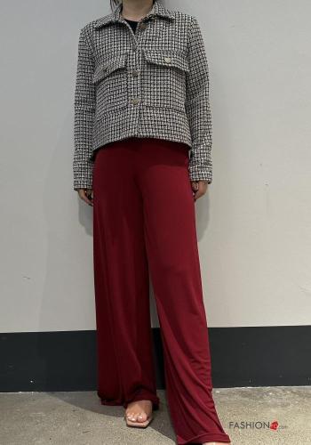 Vichy Muster mit kragen Jacke aus Baumwolle mit Knöpfen mit Taschen - ph 4