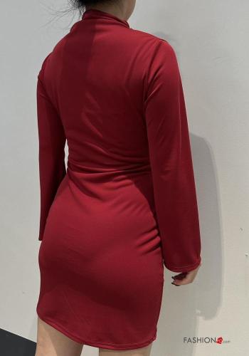 lange ärmel kurz Kleid Rollkragen- - ph 3