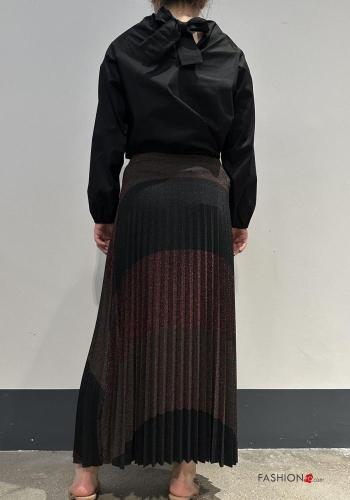 Gonna plissé lurex Fantasia righe con elastico - ph 3