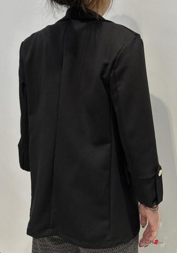 Blazer maniche lunghe con bottoni con tasche - ph 2