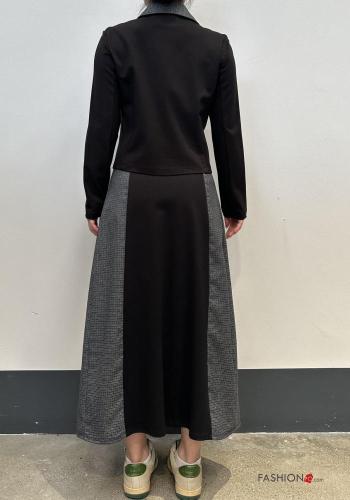 Vichy high waist long Skirt with elastic - ph 3
