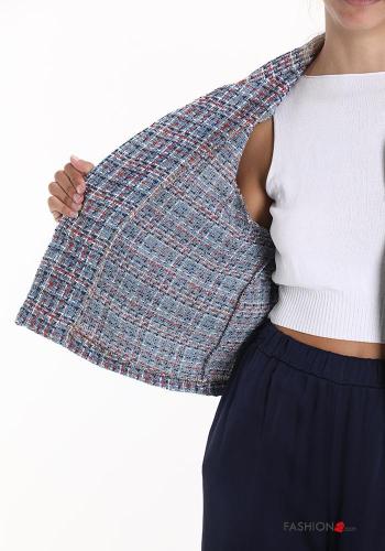 Giacca in Cotone con colletto senza fodera con bottoni con tasche - ph 2