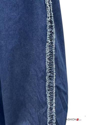 ausgestellte hoher Taille Hose aus Baumwolle mit gummizug - ph 2
