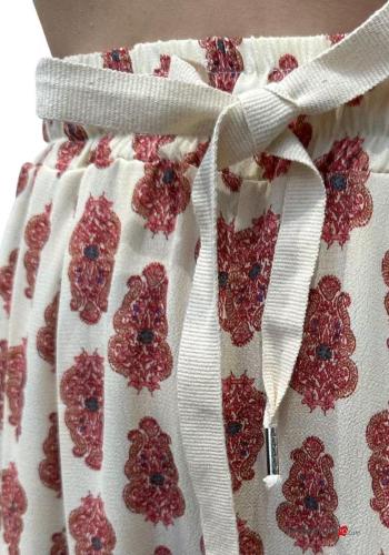 Pantalone wide leg Fantasia stampata con tasche con elastico - ph 2