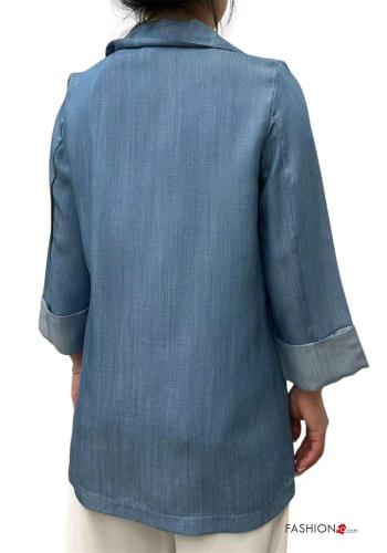 Giacca oversize maniche lunghe con bottoni - ph 3