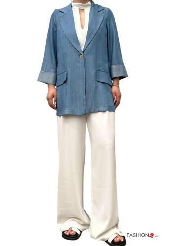 Giacca oversize maniche lunghe con bottoni - ph 4