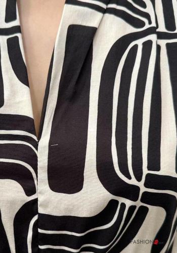 Vestido de Algodón Estampado Geométrico - ph 2