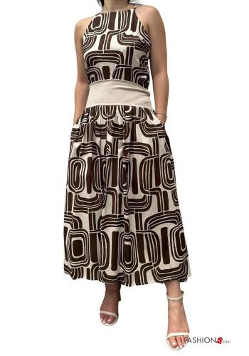 Top in Cotone Fantasia geometrica con bottoni - ph 5