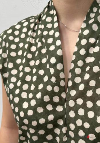 Blusa in Cotone Fantasia pois - ph 2