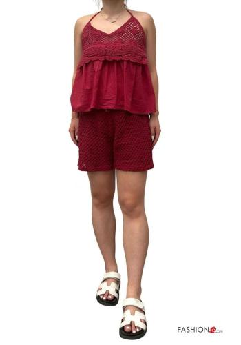 Makramee Shorts aus Baumwolle mit Futter mit gummizug - ph 4