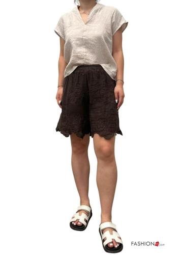 Shorts aus Leinen mit gummizug - ph 4