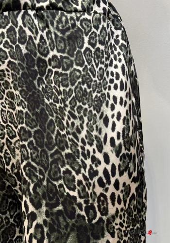 Animal print Trousers with pockets with elastic - ph 2