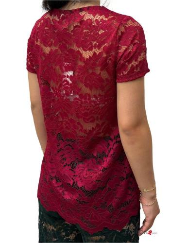 lace trim T-shirt without lining - ph 3