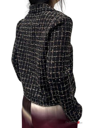 Vichy long sleeve with collar Cotton Jacket with buttons - ph 2