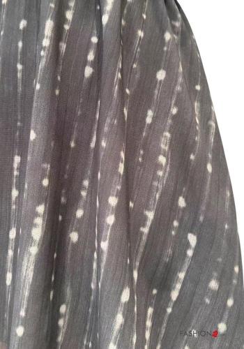 Robe manches longues Imprimé abstrait avec doublure à col en V avec élastique - ph 2