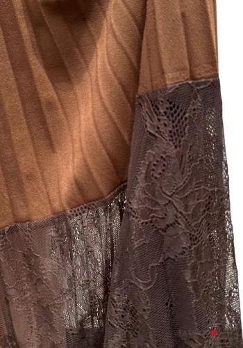 Vestido con plisado encaje - ph 2