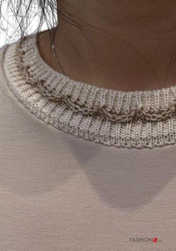 crew neck Long sleeved top with flounces - ph 2