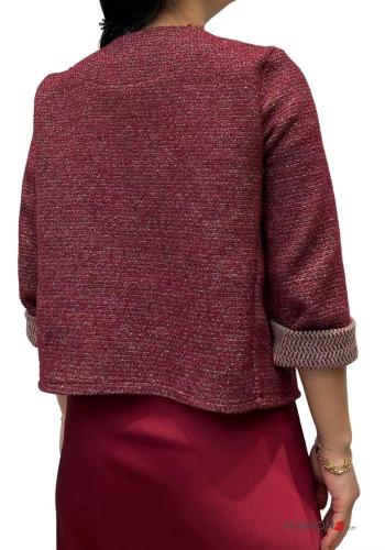 Boléro en Mélange de Laine manches longues col rond à franges sans doublure - ph 2